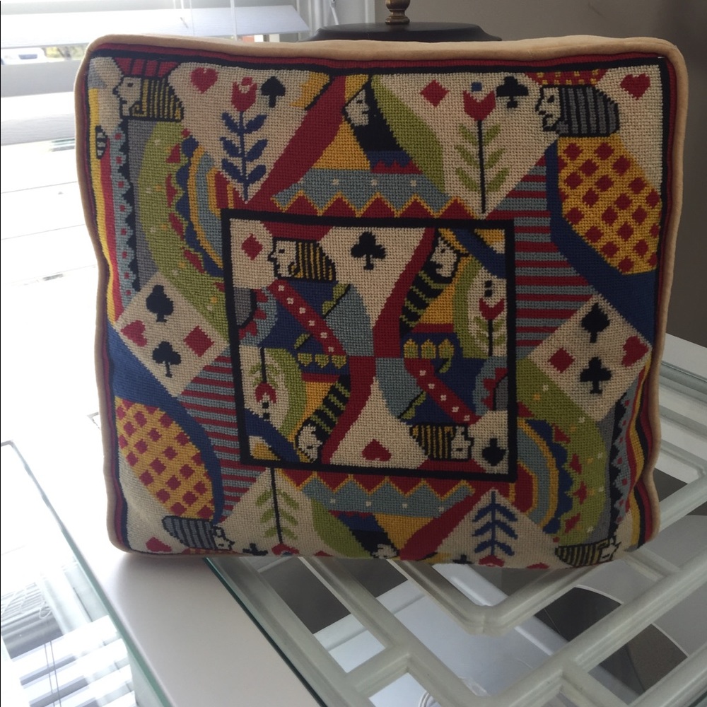 Needlepoint Vintage Pillow